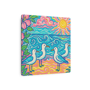 Metal Art Sign/Wall Decor ~ Seagulls on the Beach