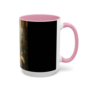 Colorful Mugs (11oz, 15oz), Three Mermaid Sisters, Black