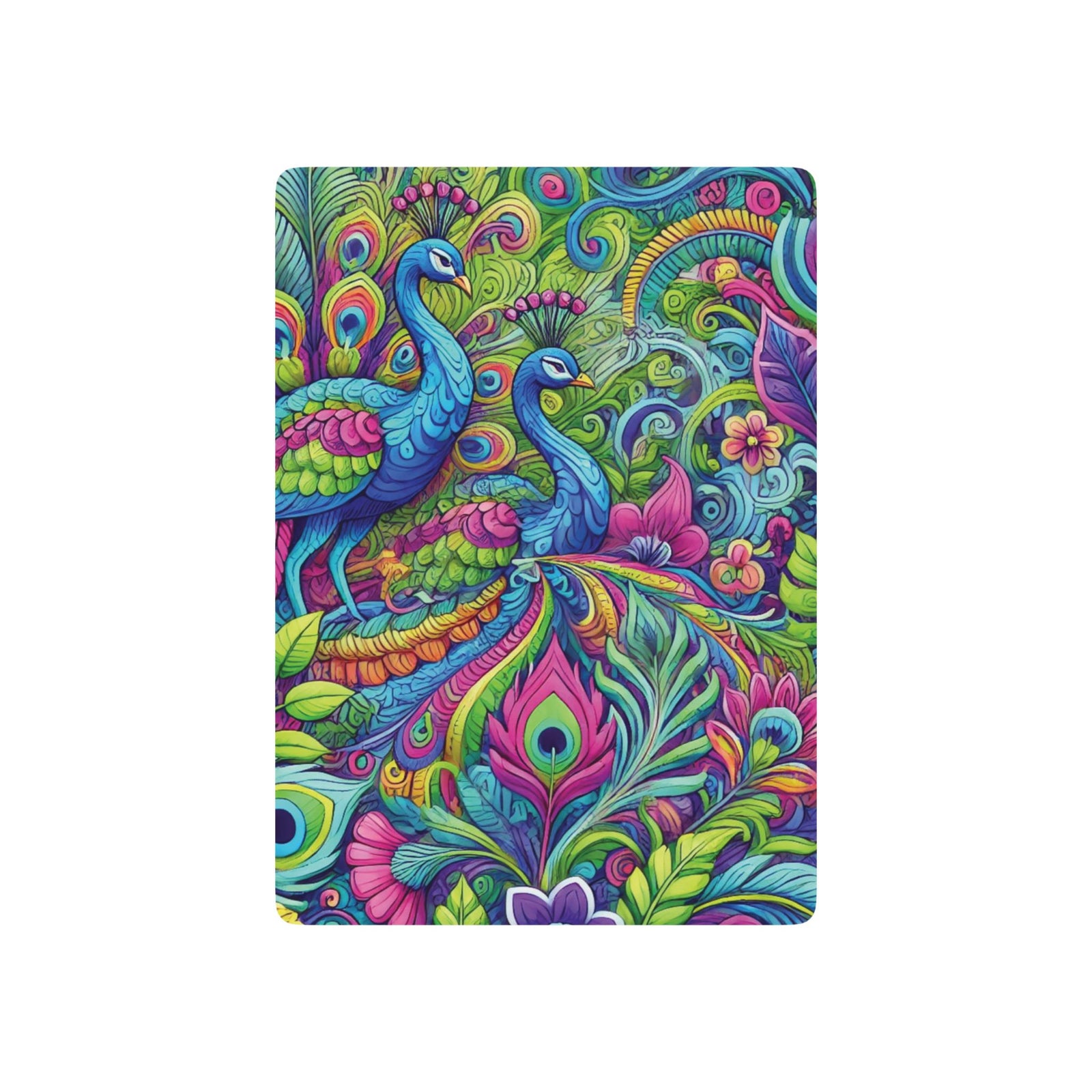Poker Playing Cards - Rainforest Peacocks Pop