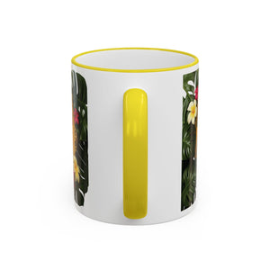 Accent Rim & Handle Coffee Mug, Religious ~ Our Lady of Perpetual Help, Monsteras