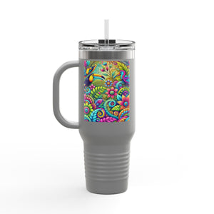 Insulated Travel Mug, 40oz / Rainforest Music - Perfect for Outdoor Adventures