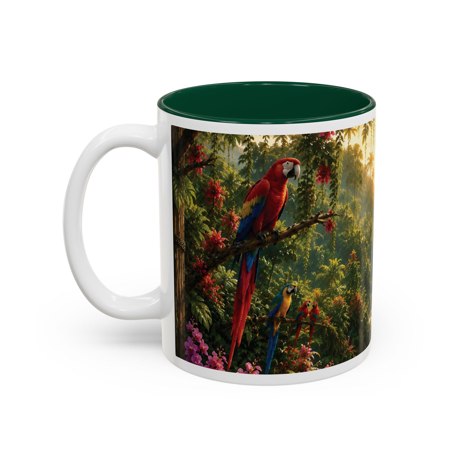 Tropical Waterfall Mug – Lush Jungle Scenic Accent Coffee Cup (11oz/15oz)