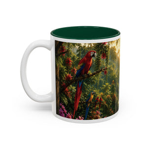 Tropical Waterfall Mug – Lush Jungle Scenic Accent Coffee Cup (11oz/15oz)