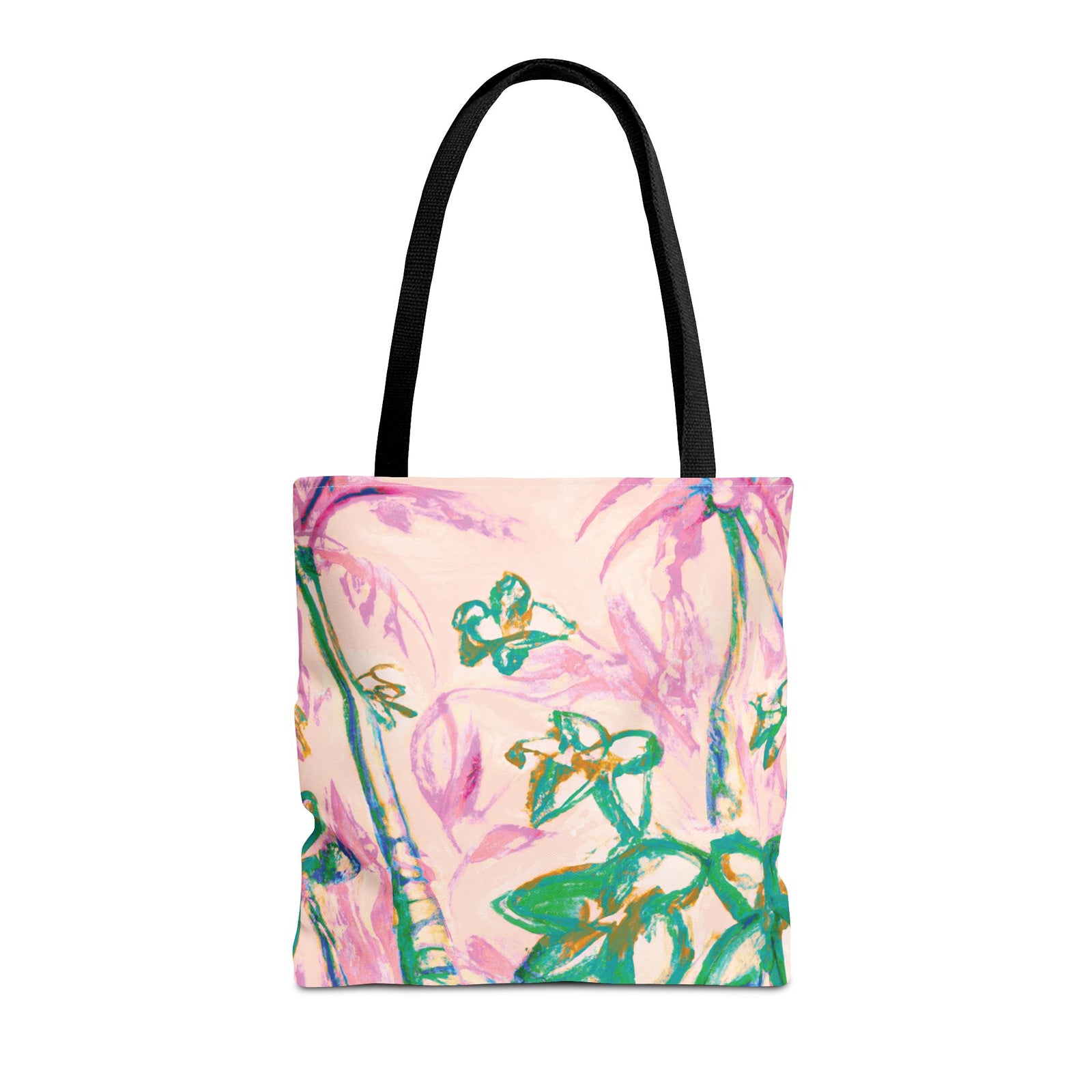 Pink Tropical Doodles Tote Bag - 3 Sizes