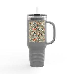 Insulated Travel Mug, 40oz / Mid-Century Octopus - Perfect for Outdoor Adventures