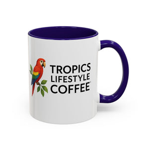 Tropics Lifestyle Coffee Mug — Colorful Macaw Parrot 11oz