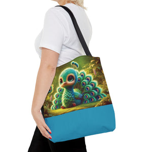 Baby Peacock Trio Tote Bag - 3 Sizes