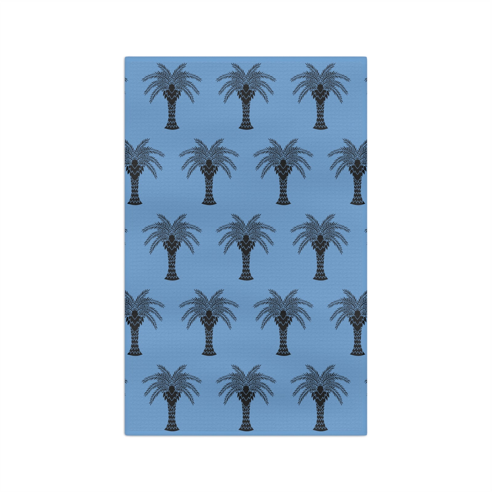 Tropical Microfiber Coffee/Tea Towel – Art Deco Palms, Lt. Blue