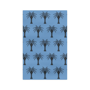 Tropical Microfiber Coffee/Tea Towel – Art Deco Palms, Lt. Blue