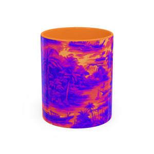 Colorful Mugs (11oz, 15oz), Crazy Cool Tropical Toile