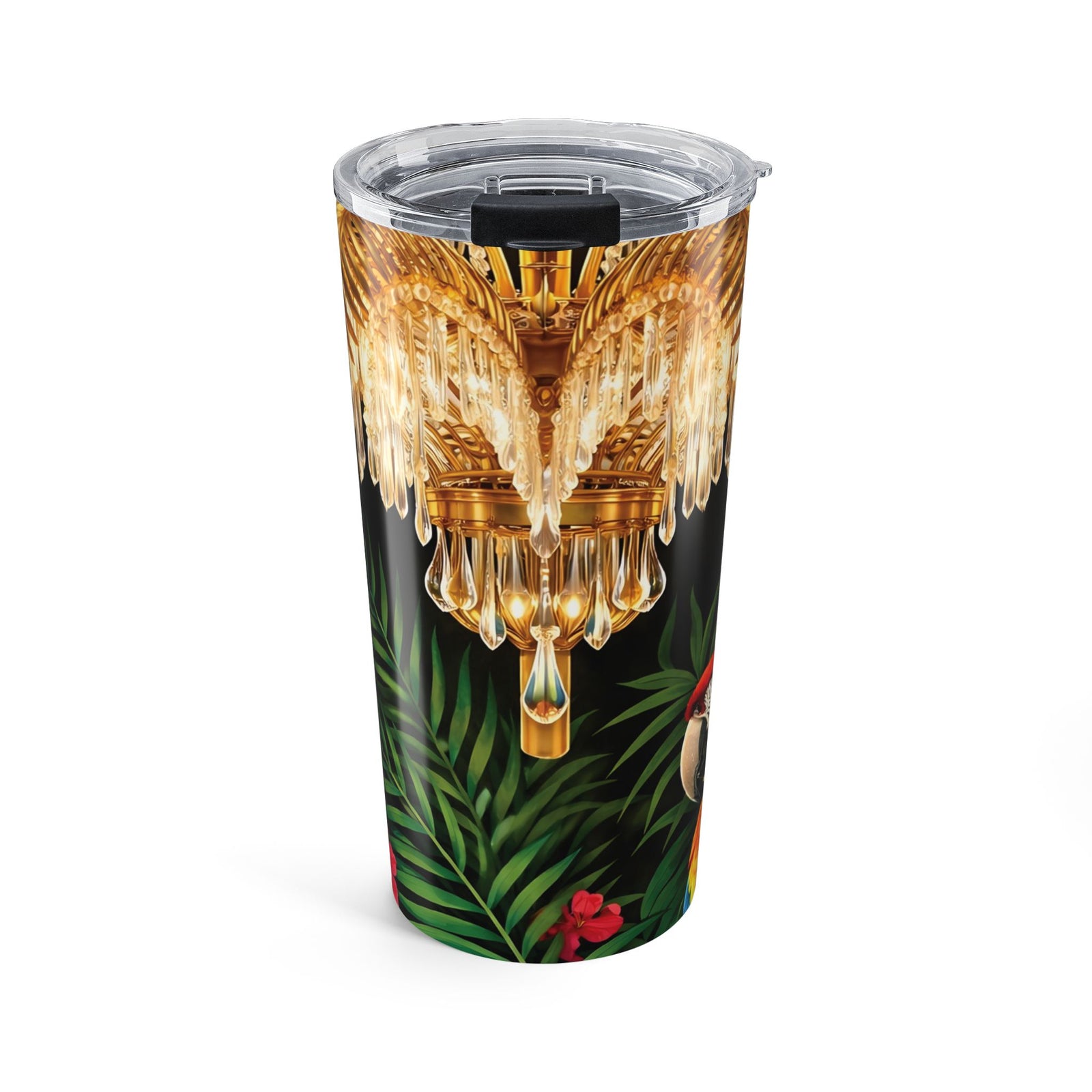 20oz Insulated Travel Tumbler — Hollywood Regency Chandelier & Parrot