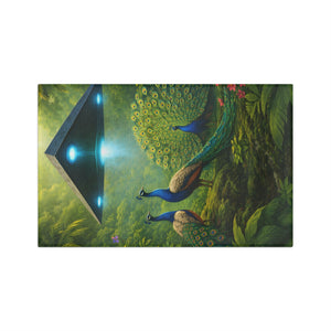 Microfiber Coffee/Tea Towel  ~ Peacocks & UFO