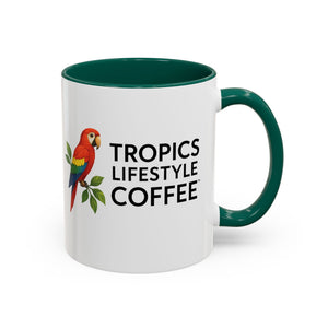 Tropics Lifestyle Coffee Mug — Colorful Macaw Parrot 11oz