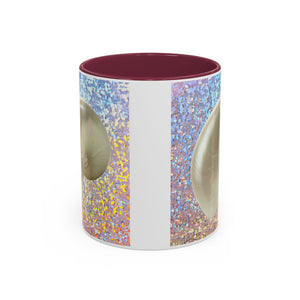 Colorful Mugs (11oz, 15oz), Disco White Nautilus