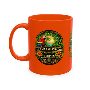 Tropical Parrot Coffee Mug — "Island Ambassador" Ceramic Cup