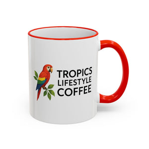 Tropics Lifestyle Coffee Accent Rim Mug (11oz & 15oz)