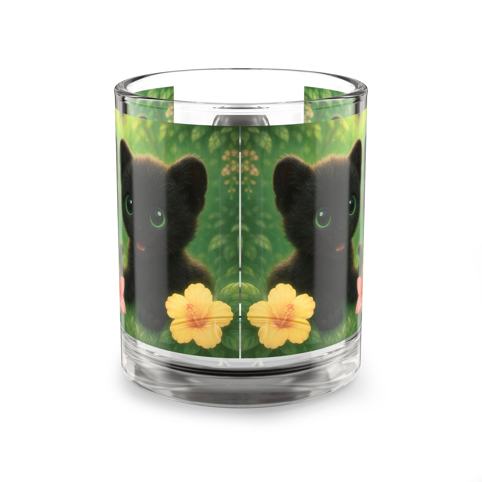 Baby Black Panthers Glass Mug - 10oz, Perfect for Rainforest Lovers