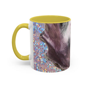 Colorful Mugs (11oz, 15oz), Disco Lavender Pearl Oyster Macro