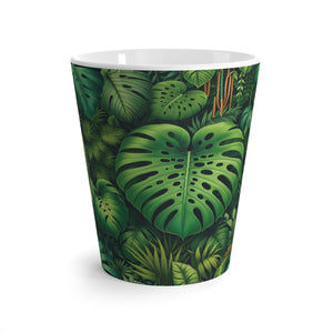 Latte White Mug - Rainforest Greenery