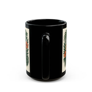 Black Coffee Mug - Palm & Bean Coffee Cub