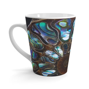 Latte White Mug - Perfect for Coffee Enthusiasts / Ammonite and Abalone