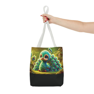 Baby Peacock/Black Trio Tote Bag - 3 Sizes