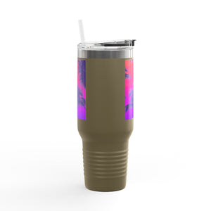 Insulated Travel Mug, 40oz / Palm Glow Pop - Perfect for Outdoor Adventures