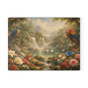 Glass Coffee Station Tray, 2 Sizes – Vintage Garden Waterfall