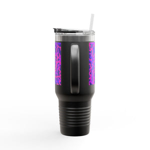 Insulated Travel Mug, 40oz / Coral Threads, Heatwave - Perfect for Outdoor Adventures