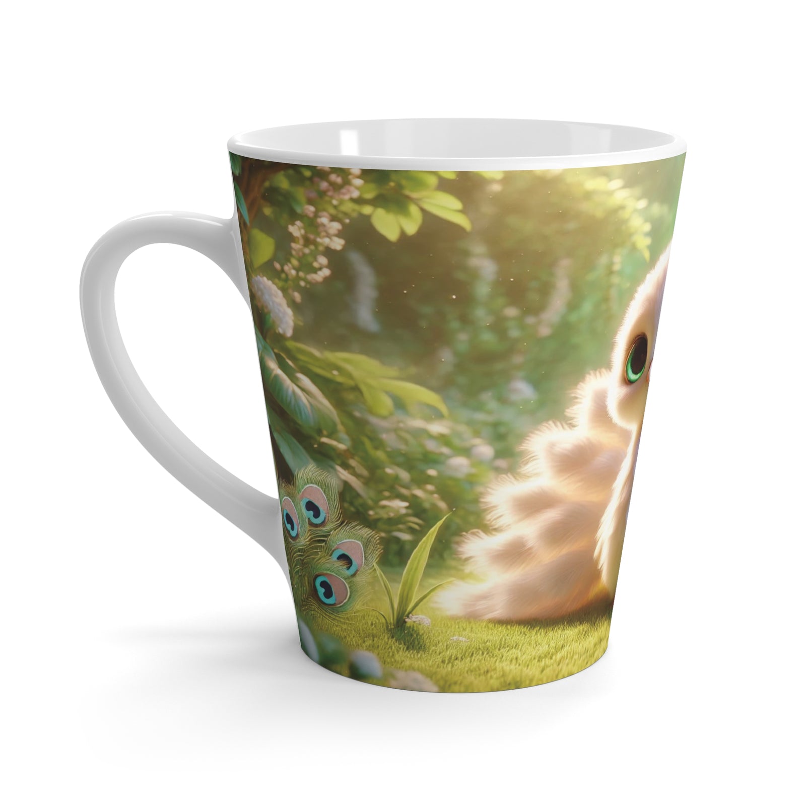 Latte White Mug - Baby White Peacock