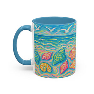 Copy of Accent Coffee Mug (11, 15oz), 8 Colors - Glow Seashells