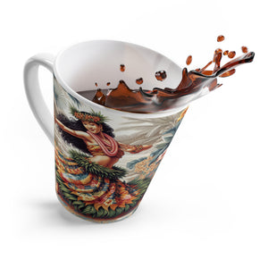 Latte White Mug - Hawaiian Dancer Tiki