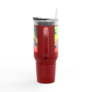Insulated Travel Mug, 40oz / Palm Glow Sangria - Perfect for Outdoor Adventures