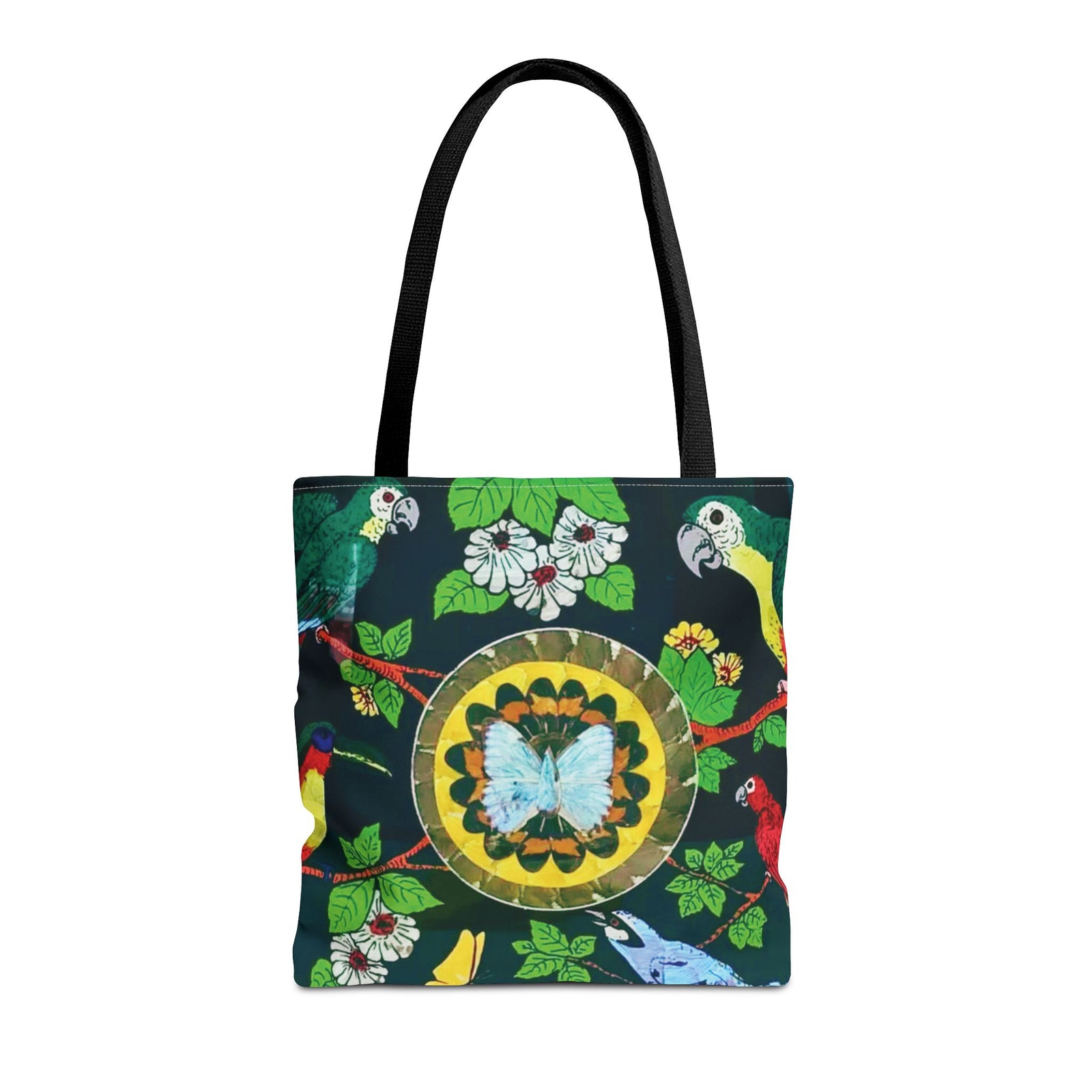 Parrots & Real Butterfly Wings Tote Bag - 3 Sizes