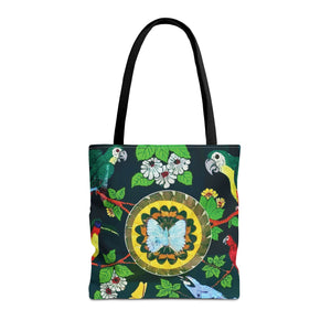 Parrots & Real Butterfly Wings Tote Bag - 3 Sizes