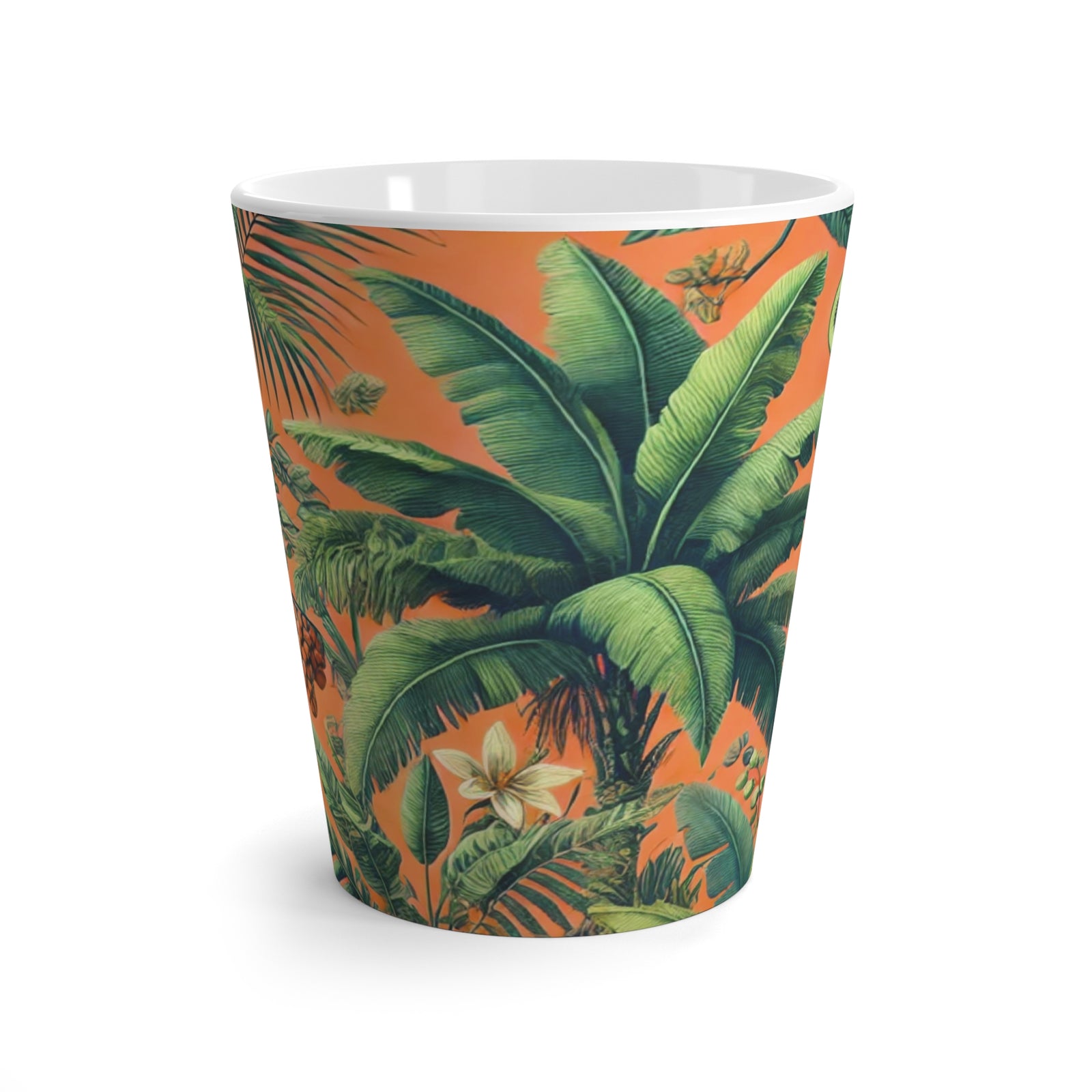 Latte White Mug - More Tropical Fruit, Orange