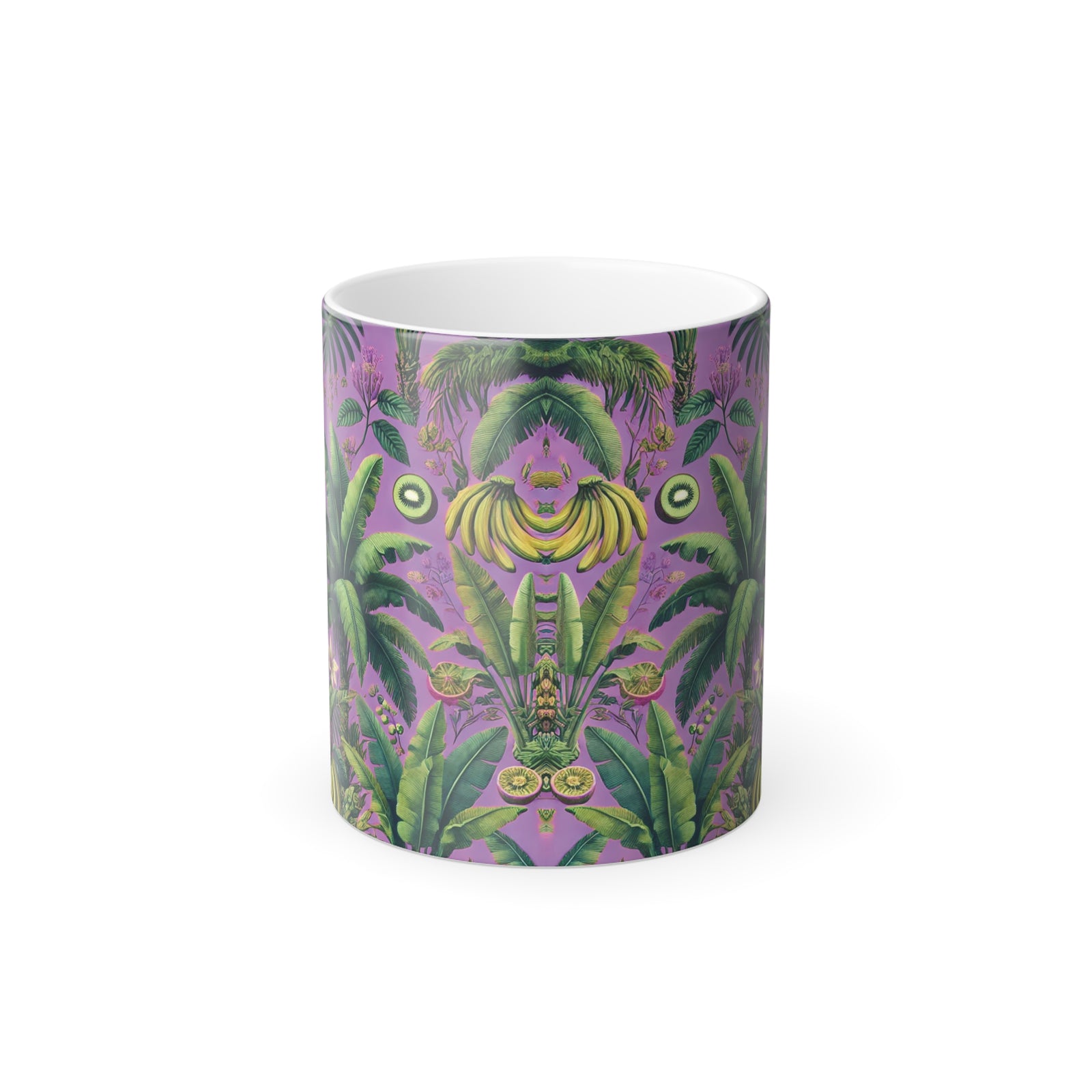 Color Morphing Mug, 11oz, More Tropical Fruit/Deep Lilac