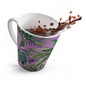 Latte White Mug - More Tropical Fruit, Deep Lilac
