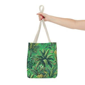 Tropical Palms & Bananas Tote Bag, Green - 3 Sizes