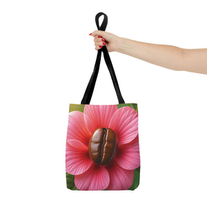 Coffee Bean Flower Tote Bag — Pink Coffee Art