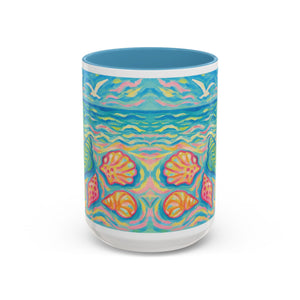 Copy of Accent Coffee Mug (11, 15oz), 8 Colors - Glow Seashells