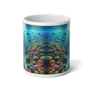 Jumbo Mug, 20oz, Vibrant Coral Reef | Tropical Coffee Cup
