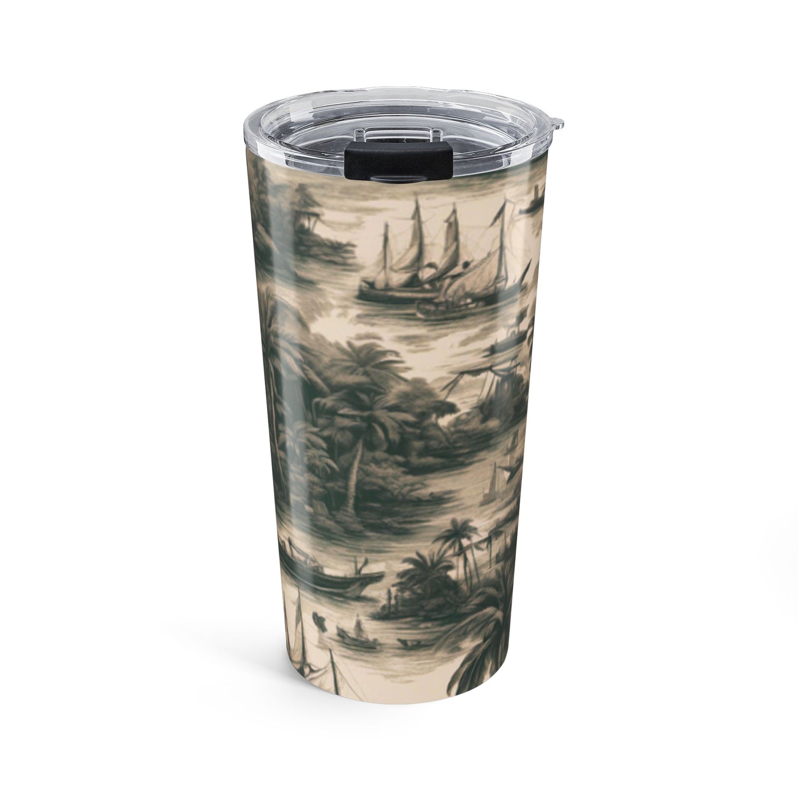 Tumbler 20oz -Tropical Toile, Black