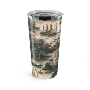 Tumbler 20oz -Tropical Toile, Black