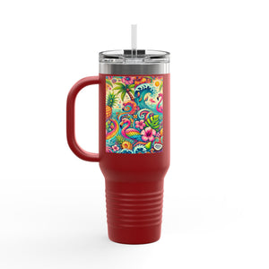 Flamingo Funday Insulated Travel Mug - 40oz - Perfect for Outdoor Adventures