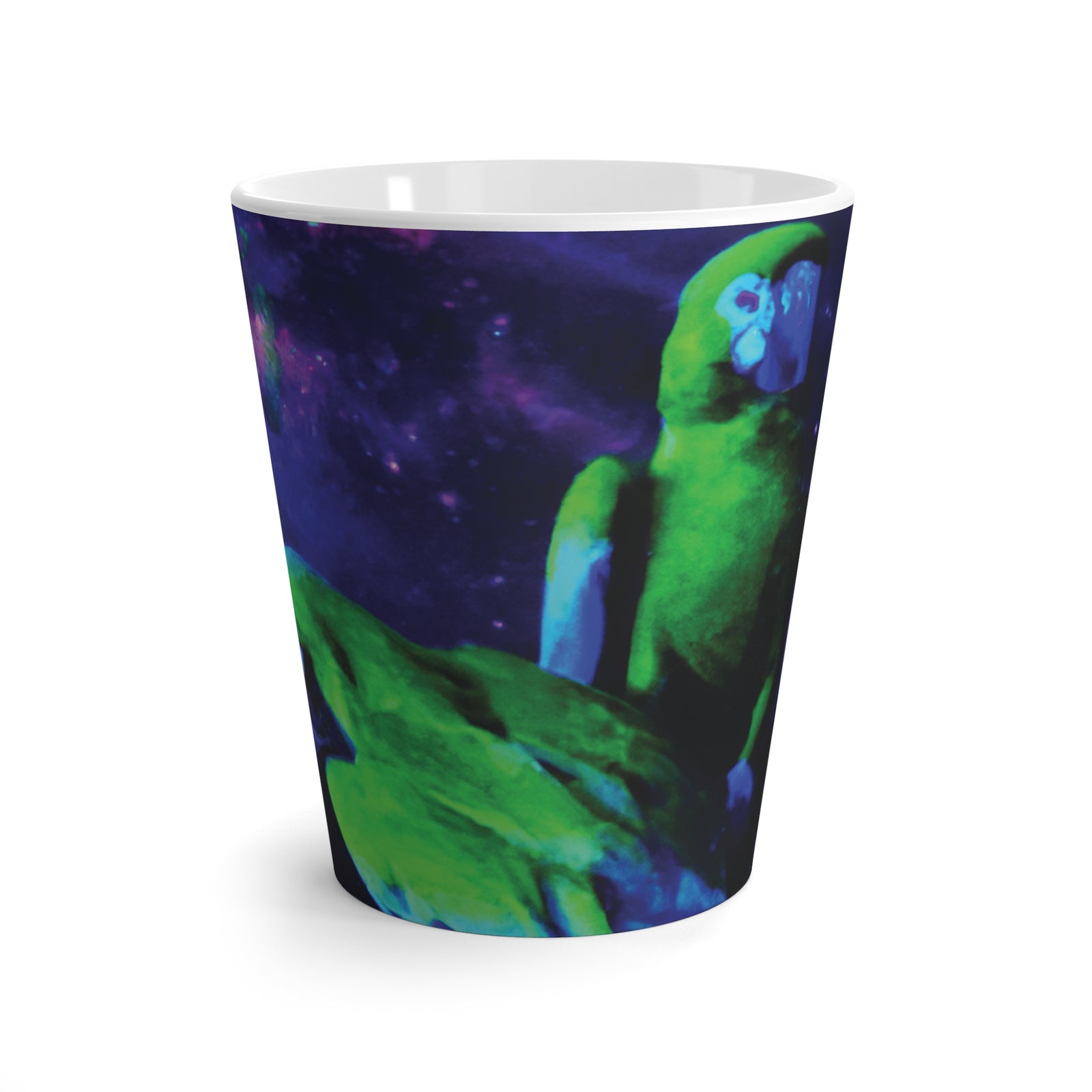 Latte White Mug - Perfect for Coffee Enthusiasts / Galactic Parrot