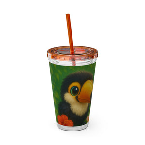Tropical Tumbler with Straw | 16 oz: Baby Toucans