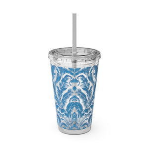 Tropical Tumbler with Straw | 16 oz: Rocco Blues