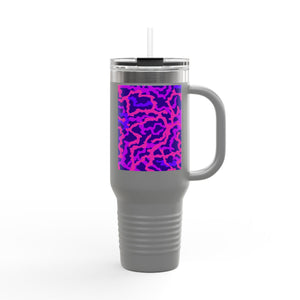 Insulated Travel Mug, 40oz / Coral Threads, Heatwave - Perfect for Outdoor Adventures