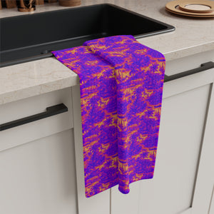 Tropical Microfiber Coffee/Tea Towel – Krazy Kool Toile Trip, Purple